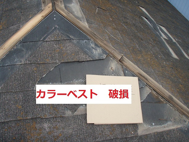 カラーベスト　破損